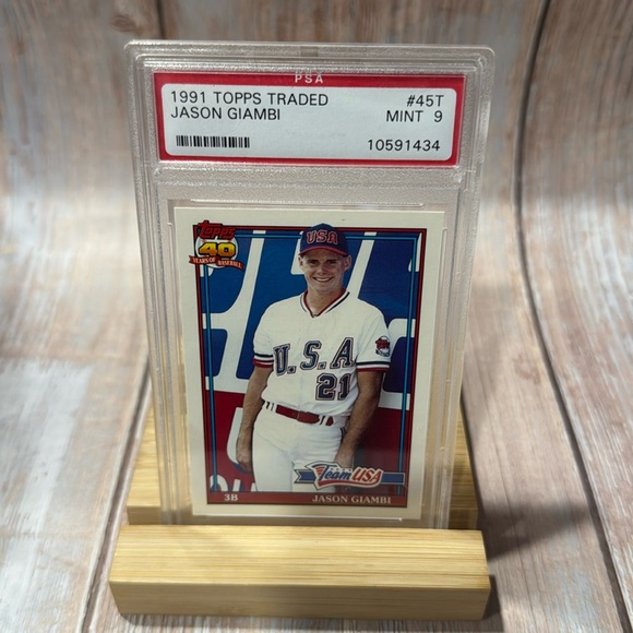 1991 Topps Traded Jason Giambi #45T PSA Mint 9 Baseball Card Item #ME521 - Picture 2 of 3